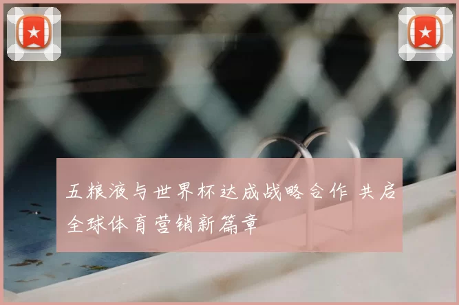 五粮液与世界杯达成战略合作 共启全球体育营销新篇章